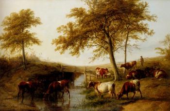 托馬斯 辛德尼 庫珀 Cattle Resting By A Brook